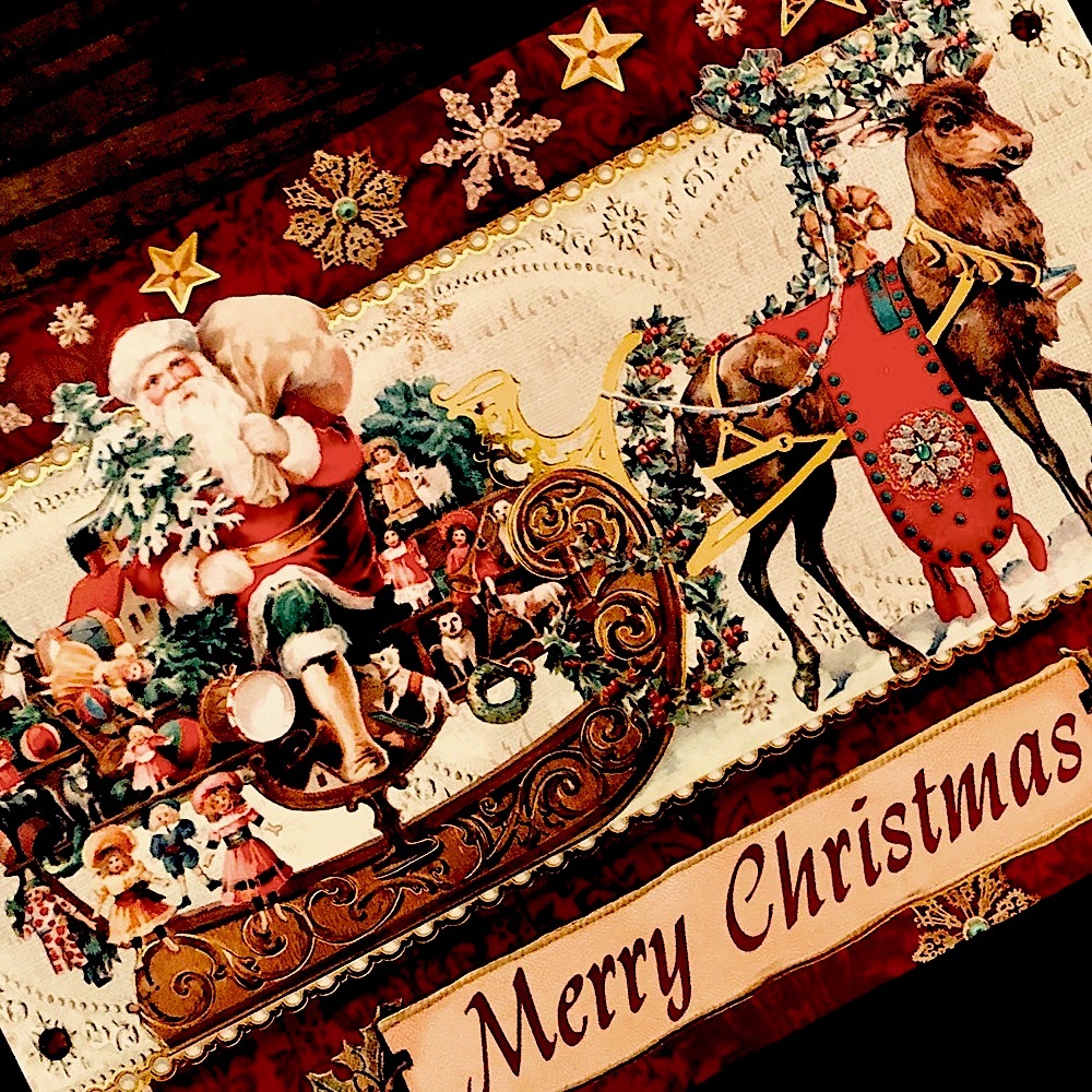 Punch Studio Layered Christmas Cards-Set of 12